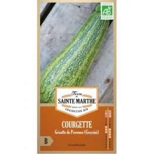 Graines Bio de Courgette Greyzini - Grisette de Provence (Ferme de Sainte Marthe) - Leaderplant