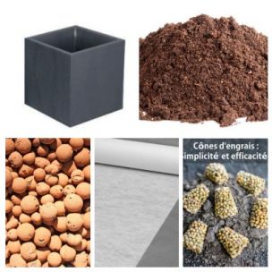 Kit Jardinière Prêt à planter Bac carré - Leaderplant