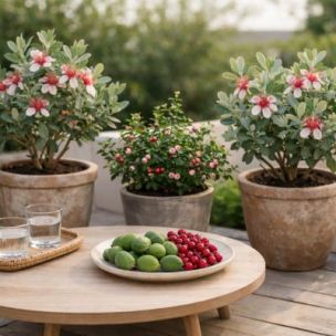 Goyavier Trio : 2 Feijoa Goyavier Bresil + 1 Goyavier du Chili - Leaderplant