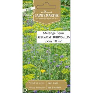 Graine MELANGE FLEURI - AUXILIAIRES ET POLLINISATEURS (Ferme de Sainte Marthe) - Leaderplant