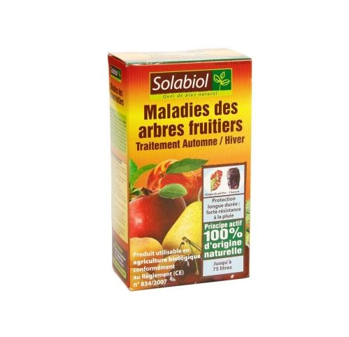 Solabiol Traitement Maladies Arbres Fruitiers 125g - Lutte Contre Mildiou Et Bactérioses - Produit Micronisé Longue Durée