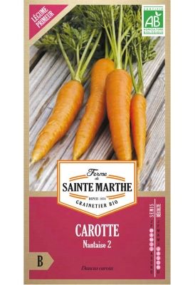 Graines Bio de Carotte Nantaise 2 (Ferme de Sainte Marthe) - Leaderplant