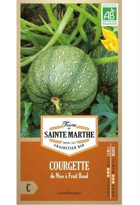 Graines Bio de Courgette de Nice à Fruits Ronds (Ferme de Sainte Marthe) - Leaderplant