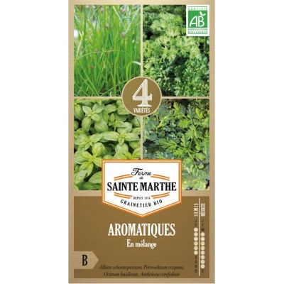 Graines Bio 4 aromatiques en mélange (Ferme de Sainte Marthe) - Leaderplant