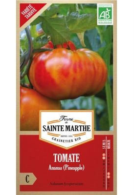 Graines Bio de Tomate Ananas Pineapple (Ferme de Sainte Marthe) - Leaderplant