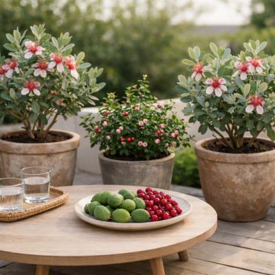 Goyavier Trio : 2 Feijoa Goyavier Bresil + 1 Goyavier du Chili - Leaderplant