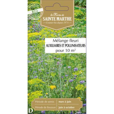 Graine MELANGE FLEURI - AUXILIAIRES ET POLLINISATEURS (Ferme de Sainte Marthe) - Leaderplant