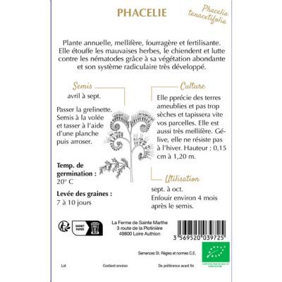 Graine de Phacélie (Ferme de Sainte Marthe) - Leaderplant