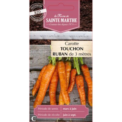 Ruban 3m Graines Bio Carotte Touchon (Ferme de Sainte Marthe) - Leaderplant