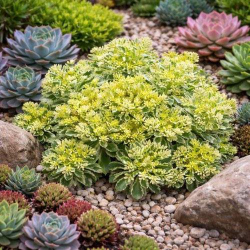Sedum/Orpin panaché Atlantis en mini-motte - Leaderplant