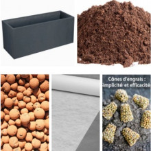 kit bac, terreau, engrais prêt à planter