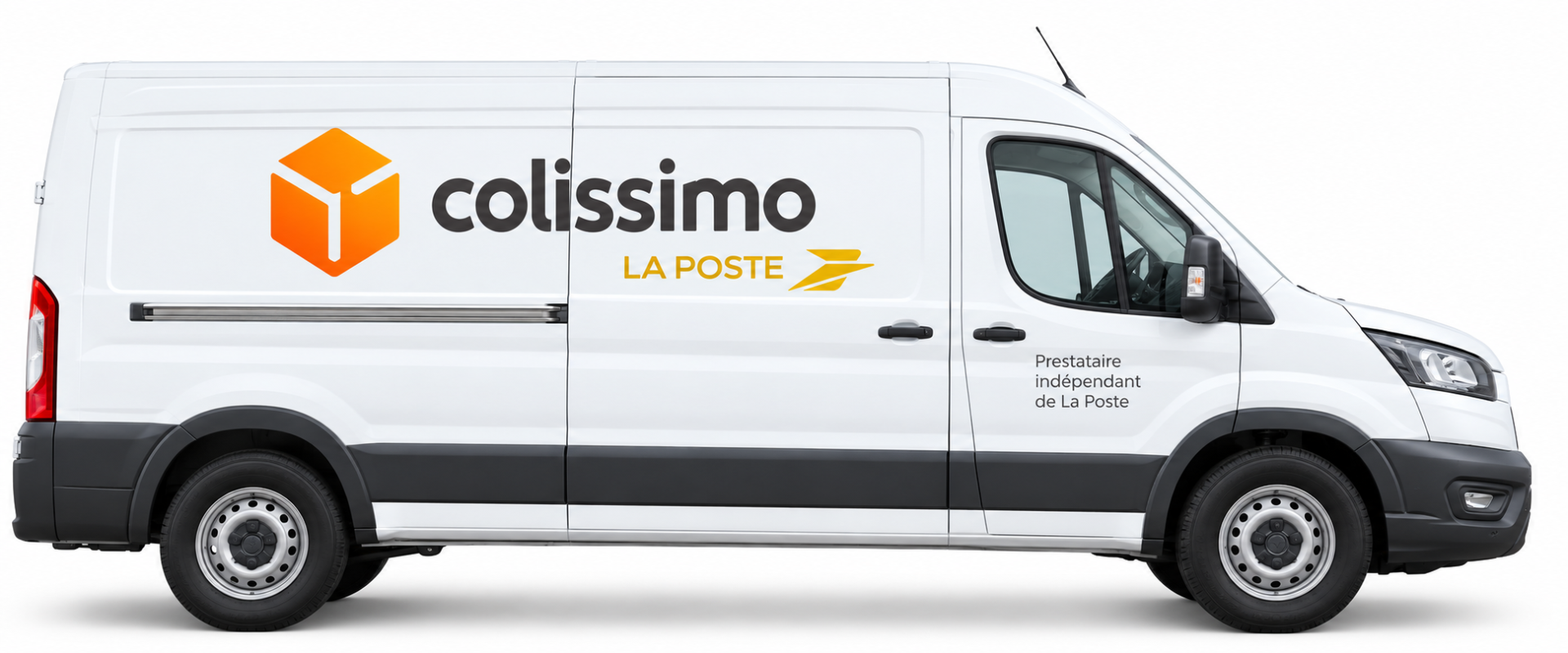 Camion Colissimo assurant la livraison des plantes Leaderplant