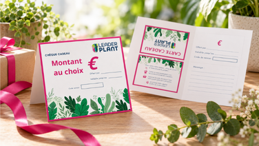 Pépi-chèque cadeau Leaderplant pour offrir des plantes et végétaux de jardin