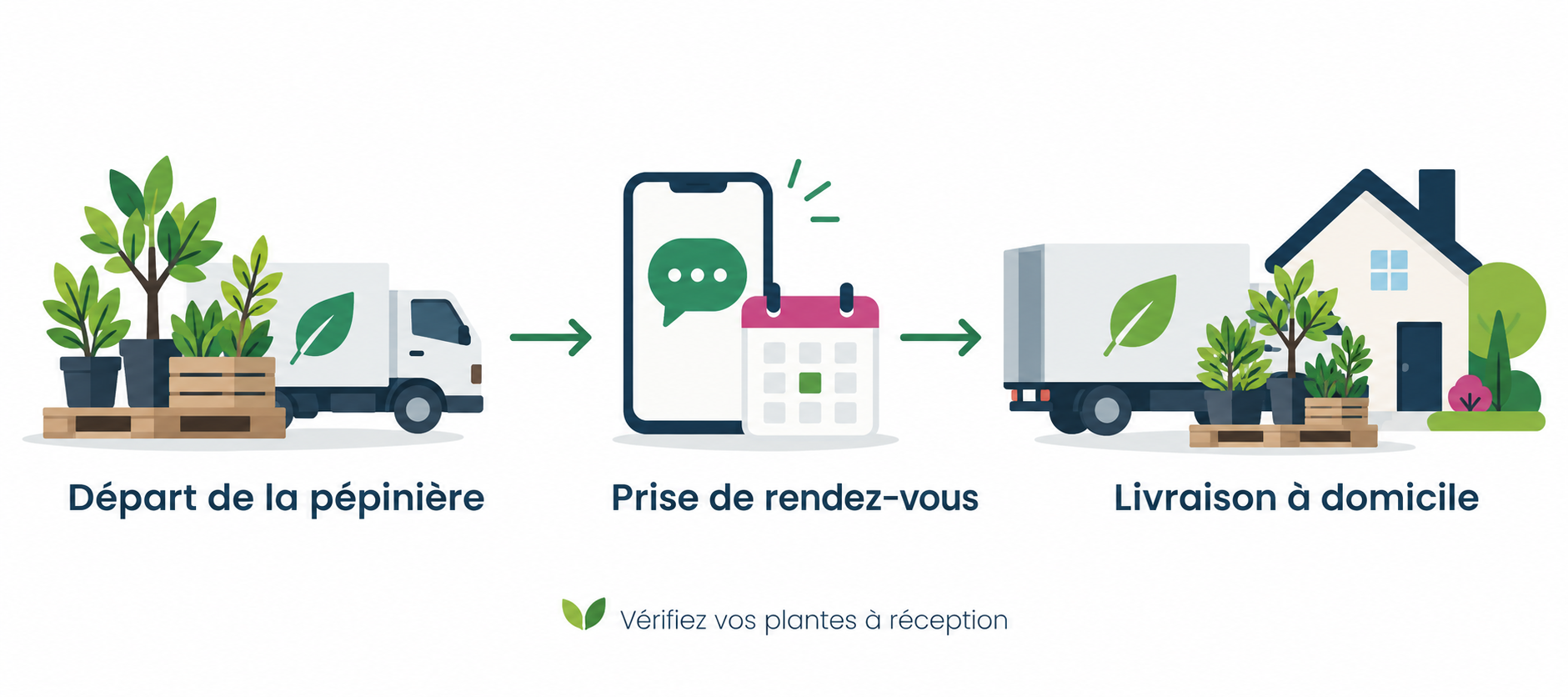 Livraison de plantes volumineuses par transporteur de messagerie Leaderplant